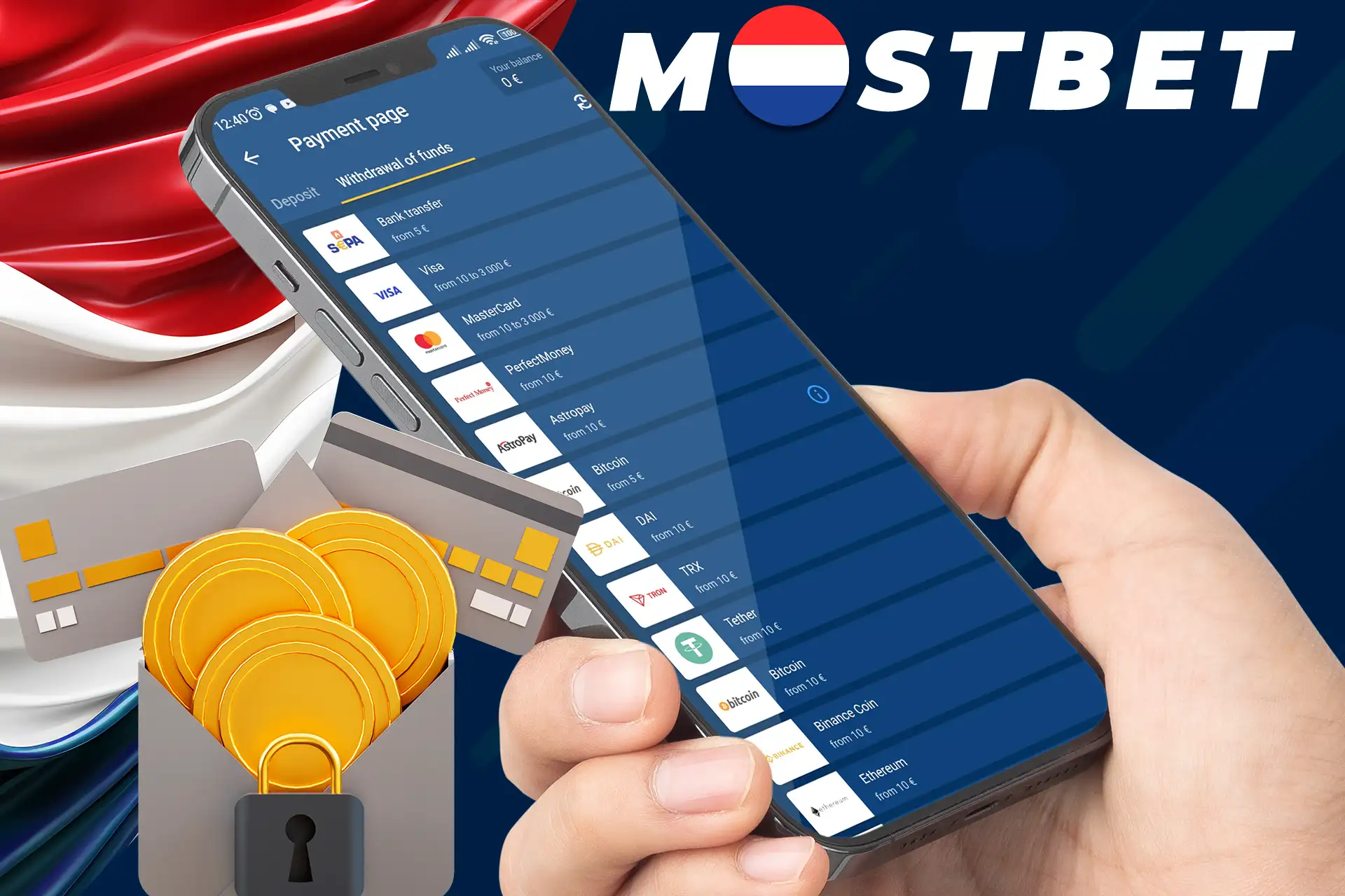 Various ways to withdraw funds to Mostbet