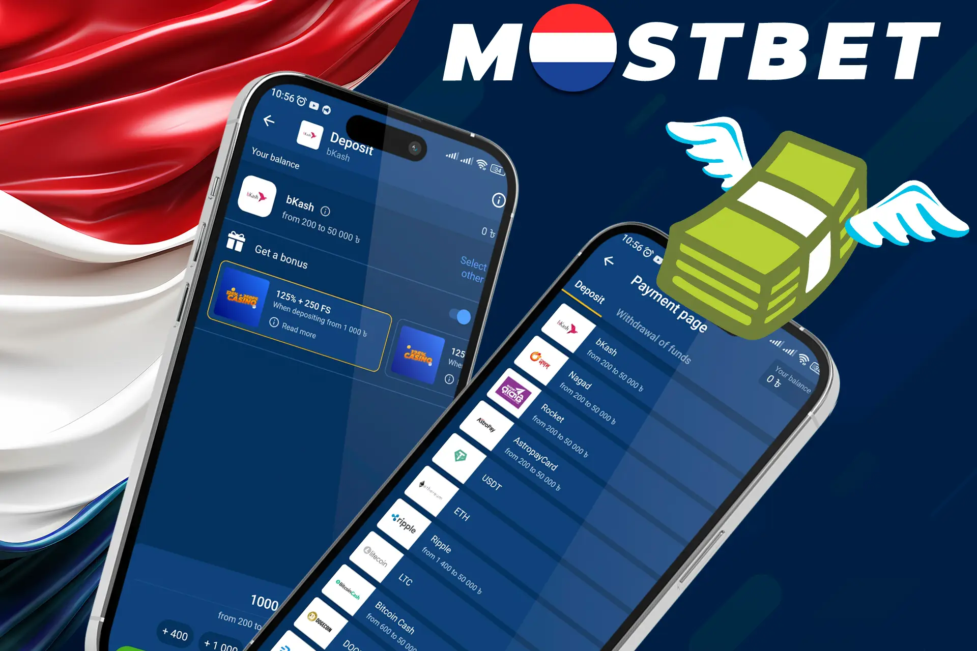 Make your first deposit to Mostbet